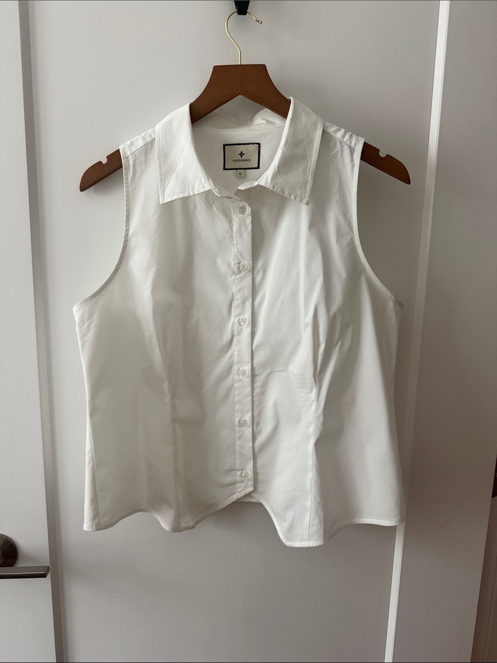 Tuckernuck White Sleeveless Button-Down Shirt